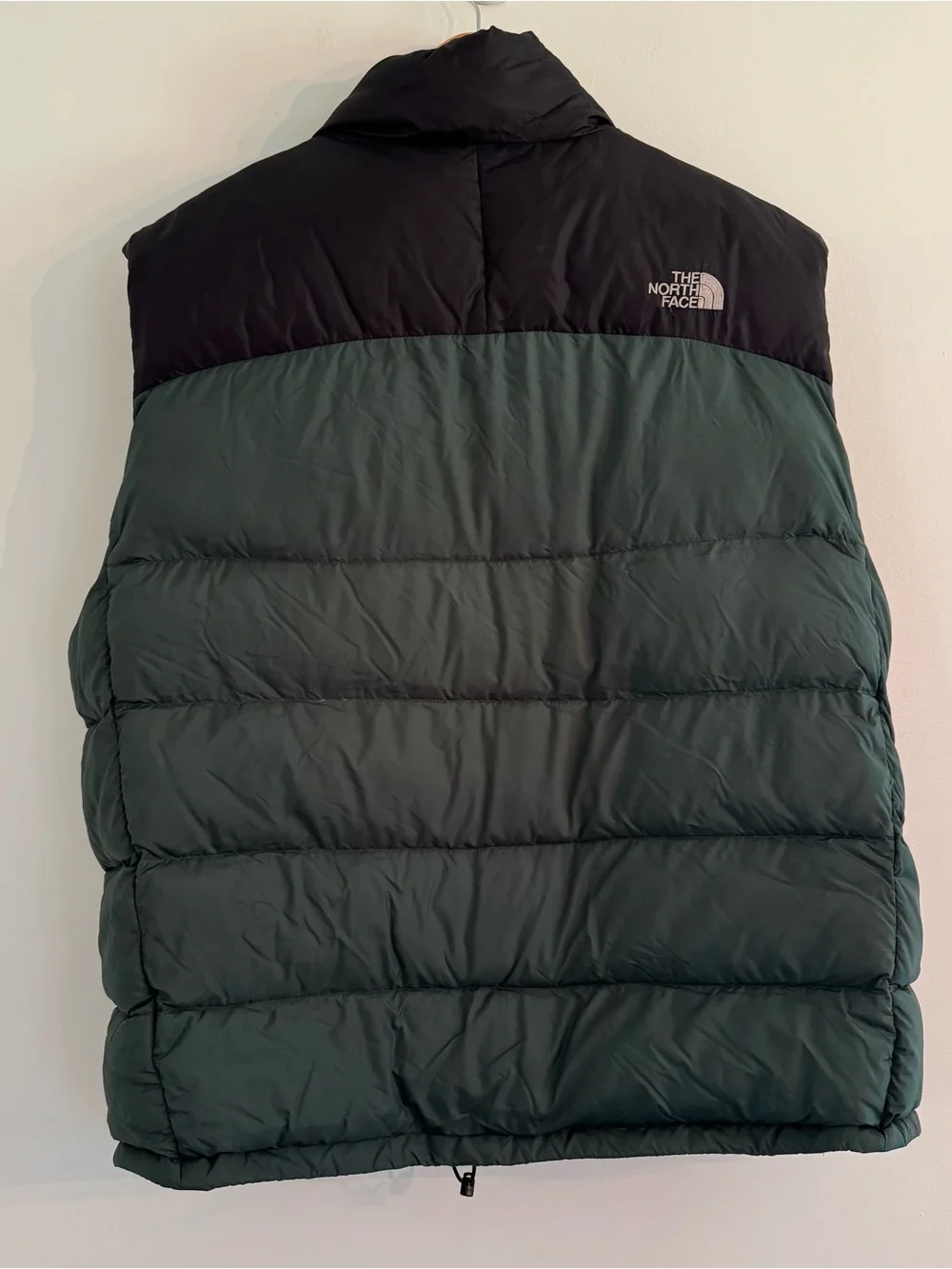 The North Face 700 Down Vest Gilet Puffer Mens Black Green XL
